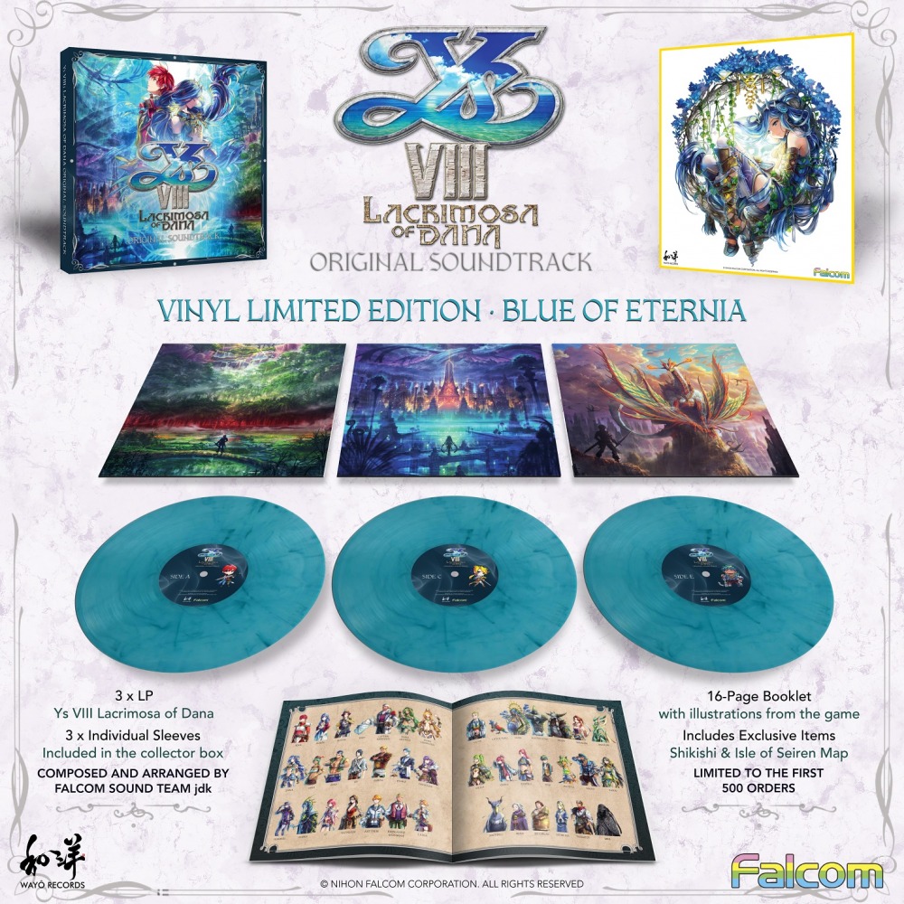 Ys VIII Lacrimosa Of Dana Limited Collector Edition Vinyl OST Newtype Vinyl